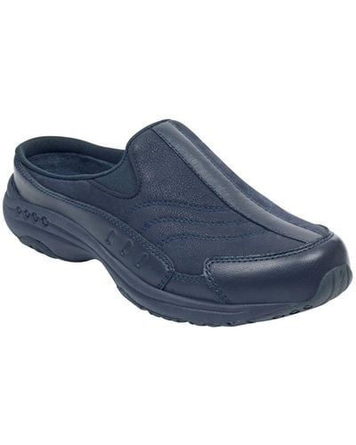 BASS OUTDOOR Easy Spirit Traveltime Round Toe Casual Slip-on Mules - Blue