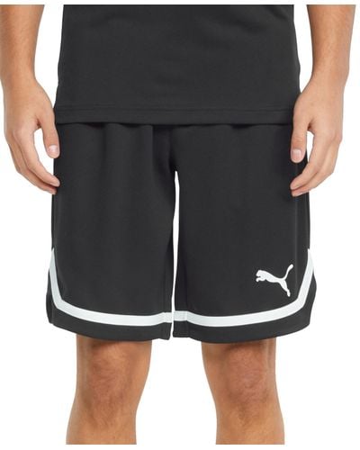 PUMA Rtg Regular-fit Moisture-wicking Mesh 10" Basketball Shorts - Black