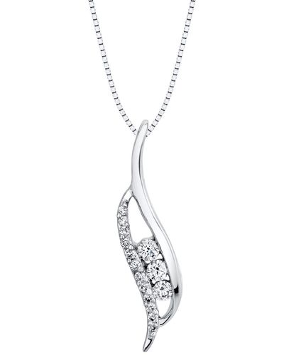 Sirena Diamond Pendant Necklace (1/5 Ct. T.w. - Metallic