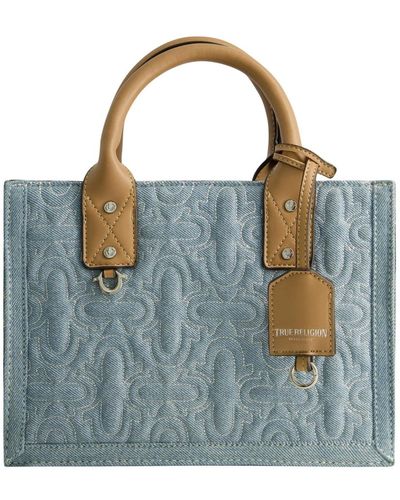 True Religion Ture Religion Quilted Horseshoe Modern Tote - Blue