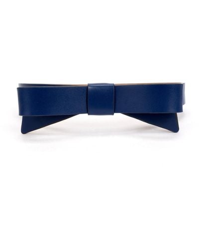 Kate Spade Leather Bow Belt - Blue