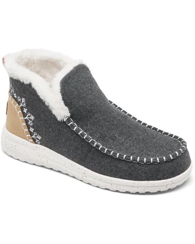 Hey Dude Denny Wool Faux Shearling Boots From Finish Line - Gray