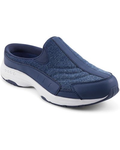 Easy Spirit Traveltime Round Toe Casual Slip-on Mules - Blue