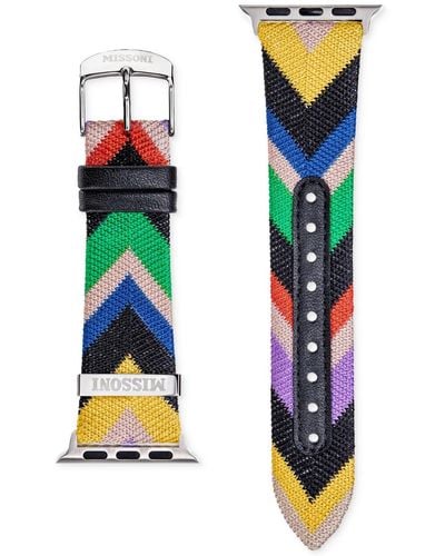 Missoni Zigzag Color Leather Strap For Apple Watch 42mm/44mm - White