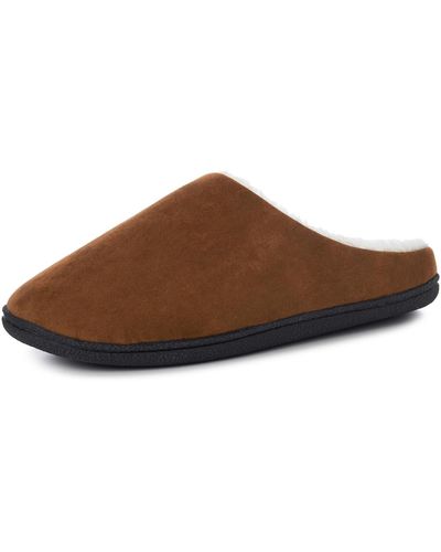 Alpine Swiss Memory Foam Clog Slippers Indoor Comfort Slip On House Shoes - Brown