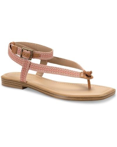 Sun & Stone Sun + Stone Murphyy Woven Thong Sandals - Pink