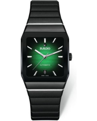 Rado Swiss Automatic Anatom Black Rubber Strap Watch 33mm - Green