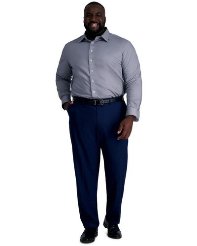 Haggar Big & Tall Classic-fit Premium Comfort Dress Shirt - Blue