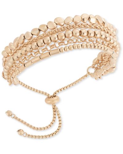 Style & Co. Mixed Bead Statement Slider Bracelet - White