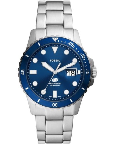 Fossil Blue Dive Three-hand Date Stainless Steel Watch 42mm