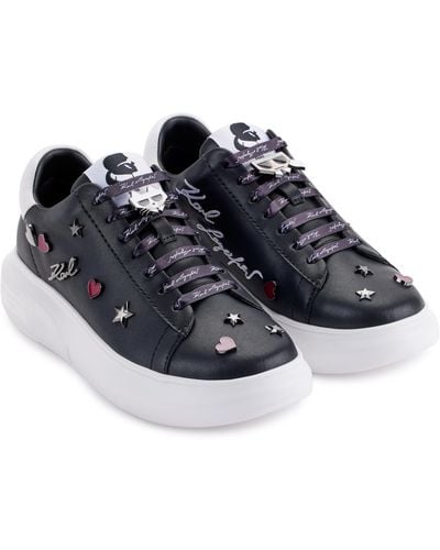 Karl Lagerfeld Kenna Lace-up Low-top Embellished Sneakers - Blue