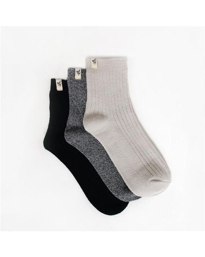 Cozy Earth Modern Crew Cut Socks - Gray