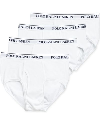 Polo Ralph Lauren 4-pack. Classic-fit Mid-rise Briefs - White