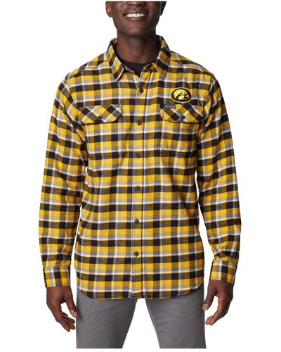 Columbia Iowa Hawkeyes Flare Gun Flannel Long Sleeve Shirt - Yellow