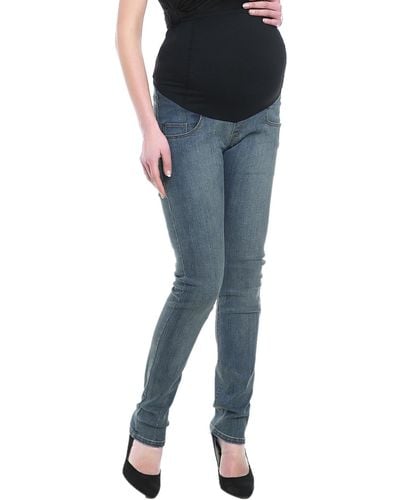 Kimi + Kai Kimi + Kai Maternity Frankie Stretch Straight Leg Denim Jeans - Black