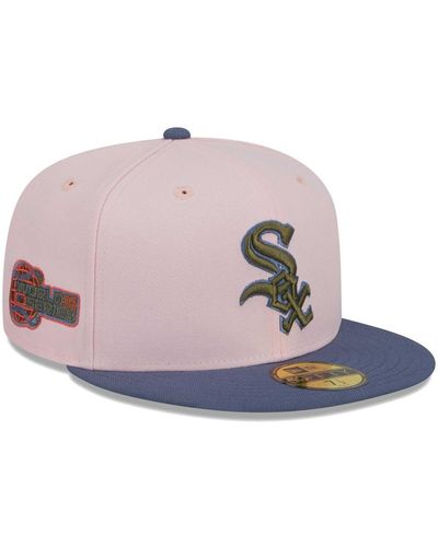 KTZ Pink, Blue Chicago White Sox Olive Undervisor 59fifty Fitted Hat