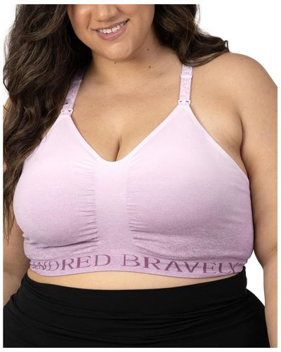 Kindred Bravely Plus Size Sublime Hands-free Pumping & Nursing Sports Bra S - Purple