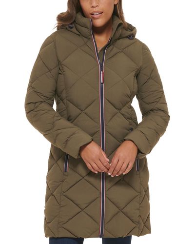 Tommy Hilfiger Hooded Quilted Puffer Coat - Multicolor