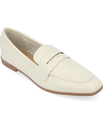 Journee Collection Myeesha Slip-on Loafers - White
