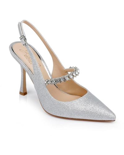 Badgley Mischka Verena Pointed Toe Evening Pumps - White