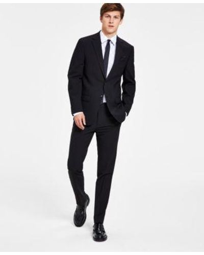 BarIII Solid Skinny Fit Wrinkle Resistant Suit Separates Created For Macys - Blue