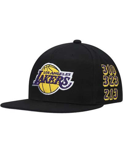 Mitchell & Ness (sld) G512K FAS Q 5LAKER Mitchell & Ness Los Angeles Lakers  Men's Fitted Hat - Denim –
