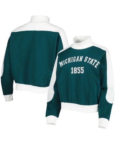 Gameday Couture Michigan State Spartans Make It A Mock Sporty Pullover Sweatshirt - Green