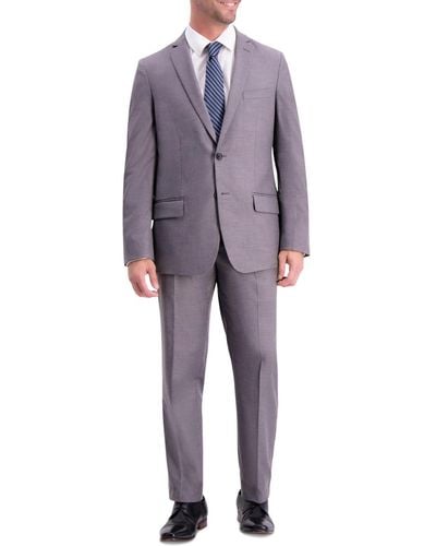 Haggar Slim Fit Textured Weave Suit Separate Jacket - Gray