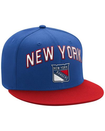 Starter Blue/red New York Rangers Arch Logo Two-tone Snapback Hat