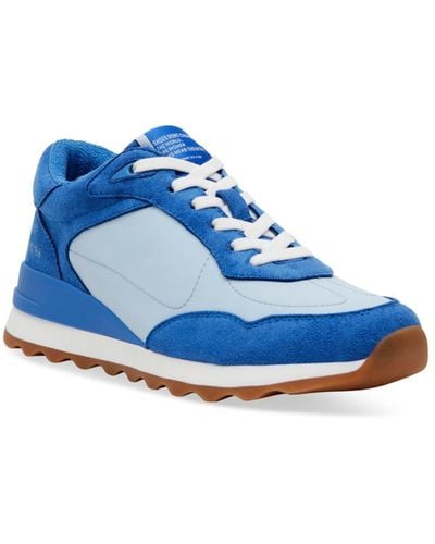 Anne Klein Runner Lace Up Sneakers - Blue