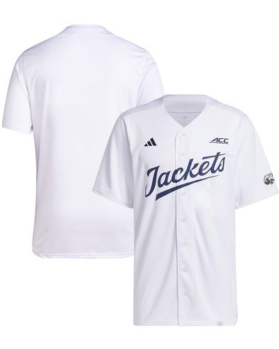 adidas Georgia Tech Yellow Jackets Team Baseball Jersey - White