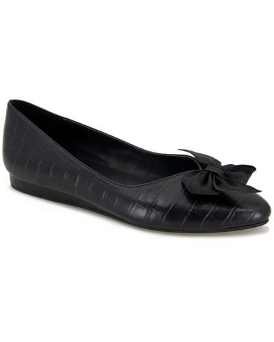 Kenneth Cole Lily Bow Ballet Flats - Black