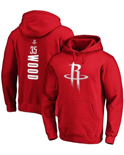 Fanatics Christian Wood Houston Rockets Playmaker Name And Number Pullover Hoodie - Red