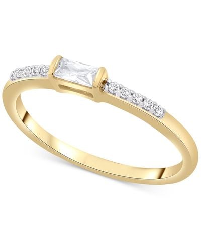Wrapped in Love Certified Diamond Baguette Ring (1/6 Ct. T.w. - Metallic