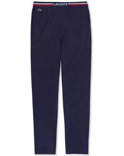 Lacoste Cotton Stretch Pajama Pant - Blue
