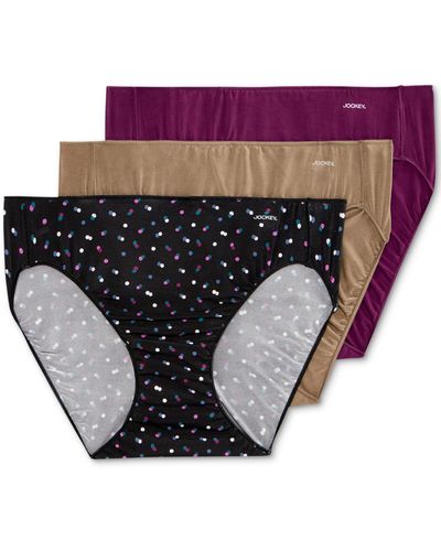 Jockey 3-pk. No Panty Line Promise Bikini Underwear 1770 - Purple