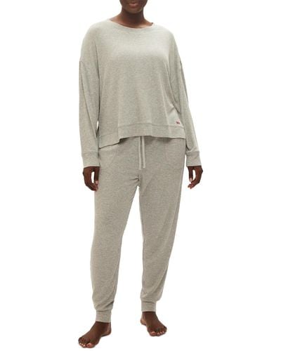 Gap 2-pc. Long-sleeve Jogger Pajamas Set - Gray