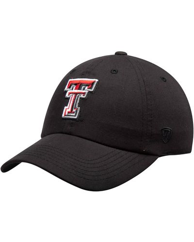 Top Of The World Texas Tech Red Raiders Primary Logo Staple Adjustable Hat - Black