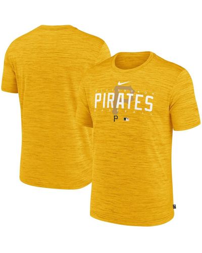 Nike Pittsburgh Pirates Authentic Collection Velocity Performance Practice T-shirt - Yellow