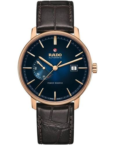 Rado Coupole Classic Automatic Brown Leather Strap Watch 41mm - Gray