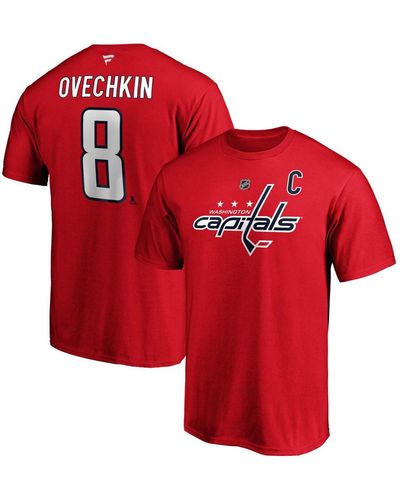 Fanatics Lids Alexander Ovechkin Washington Capitals Team Authentic Stack T-shirt - Red
