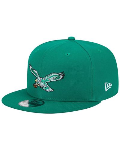 KTZ Distressed Philadelphia Eagles Historic 9fifty Snapback Hat - Green