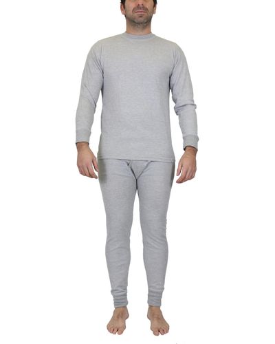 Galaxy By Harvic Winter Thermal Top And Bottom - Gray