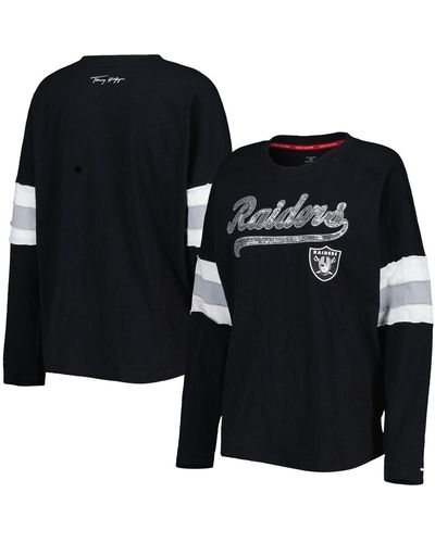 Tommy Hilfiger Las Vegas Raiders Justine Long Sleeve Tunic T-shirt - Black