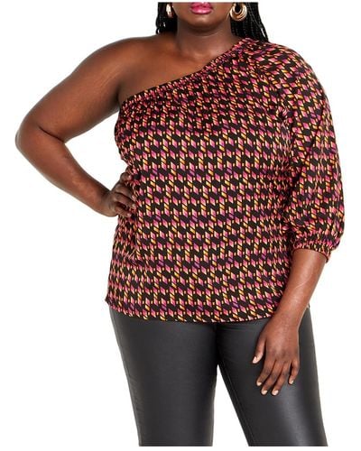 City Chic Plus Size Elly Top - Red
