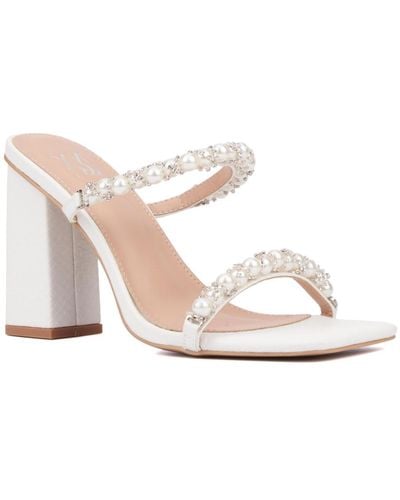 New York & Company Calissa Block Heel Sandal - White