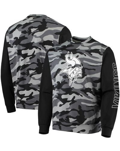 FOCO Minnesota Vikings Camo Long Sleeve T-shirt - Black