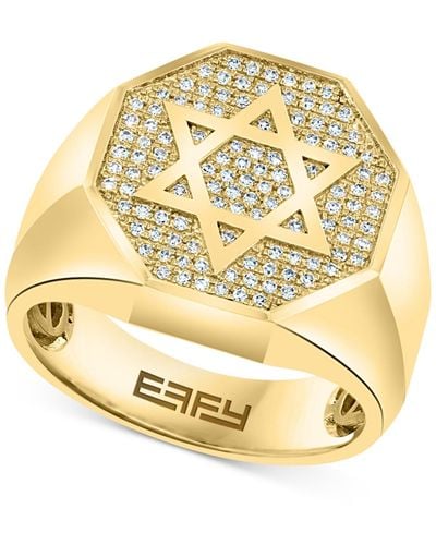 Effy Effy Diamond Star Of David Ring (1/3 Ct. T.w. - Metallic