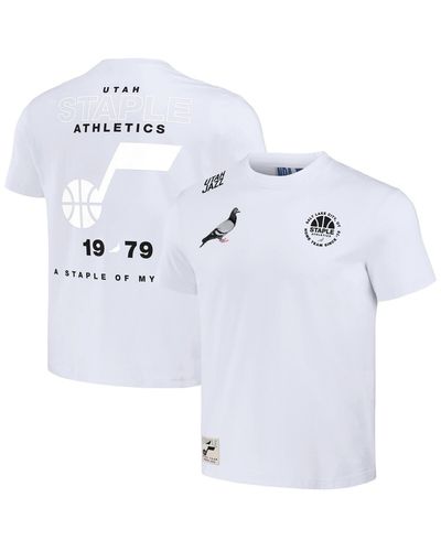 Staple Nba X Distressed Utah Jazz Home Team T-shirt - White