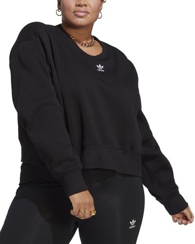 adidas Originals Plus Size Adicolor Essentials Crew Sweatshirt - Black